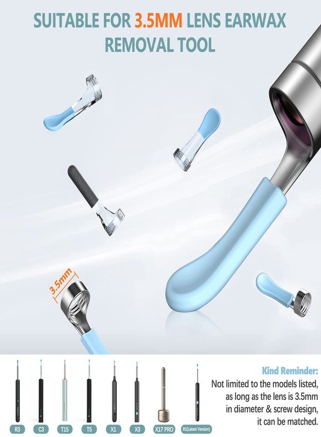 Bebird Replacement Tips for R1 Ear Camera, 8 PCS Waterproof Silicone Ear Spoon for Wet/Dry Earwax Cleaning, BEBIRD Original Ear Cleaner Tips Set for W3/R3/T15/X3/X17 PRO/D3Pro/T5(Spiral Structure) - Image 2